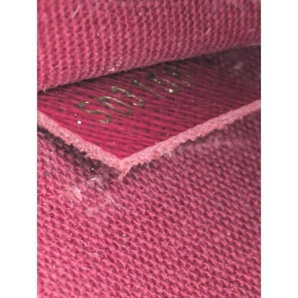 Pre-owned Louis Vuitton Monogram Pochette Felicie Chain Wallet Brown Fuchsia - Picture 13 of 14